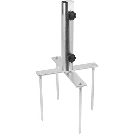 Support de parasol réglable en acier inoxydable pour terrasse, jardin ou plage avec ancrage solide (1/5)