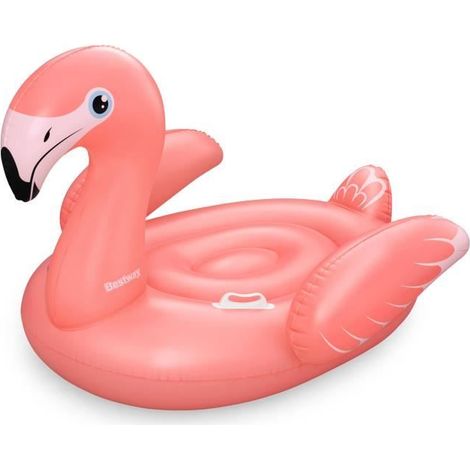 Bestway Flotteur Flamant Rose avec Poignées 168x120 cm +3 Ans Plage Piscine 41526 (1/5)