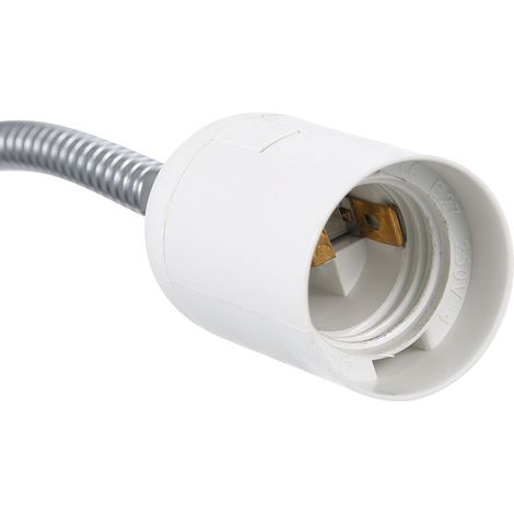 Lampe de bureau avec douille E27 50 W (ampoule non incluse), 110-220 V CA, bouton-poussoir et tube flexible pour chambre, salon ou bureau. (1/3)