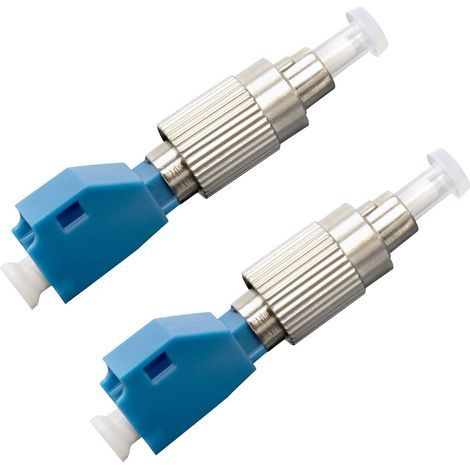Fiber Optic Adapter, Fiber Optic Connector, FC Male 2.5 mm to LC Female 1.25 mm, Fiber Optic Cable Adapter, 2 Pieces (1/5)