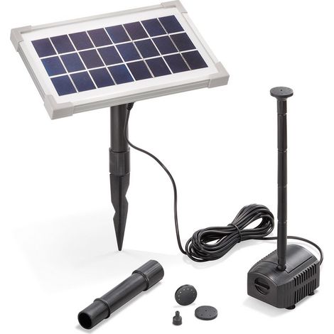 Esotec – Pompe solaire pour bassin 3,5W 200 l/h – Débit réglable jusqu'à 200 l/h – Hauteur de refoulement 0,35 m – 101907