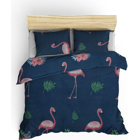 Funda nórdica, funda nórdica, ropa de cama Set Dark Azul Rosa Verde (1/2)