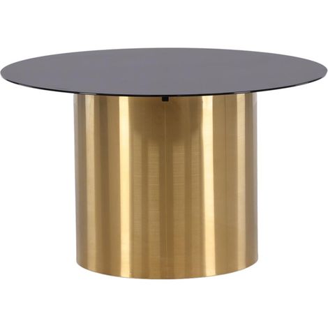 Table Basse Design "Ystad" 80cm Noir & Or (1/5)
