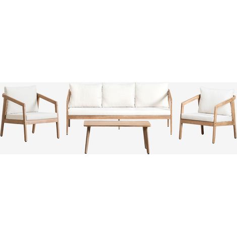 Ensemble de salon en bois d'acacia Kaela SKLUM