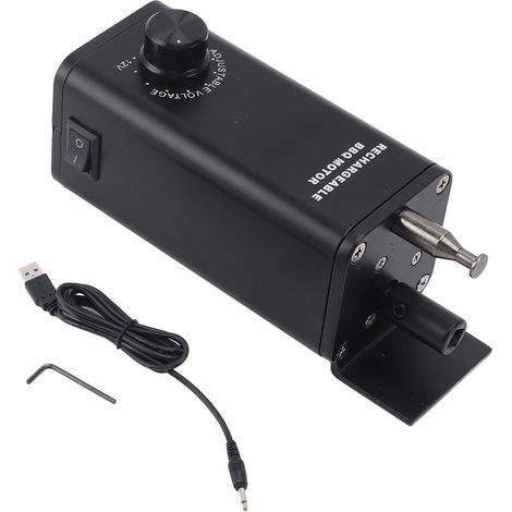 Motor de asador en aleación de aluminio 10 W 3 a 12 V recargable regulable Motor eléctrico CC de repuesto para parrillas universales (1/5)