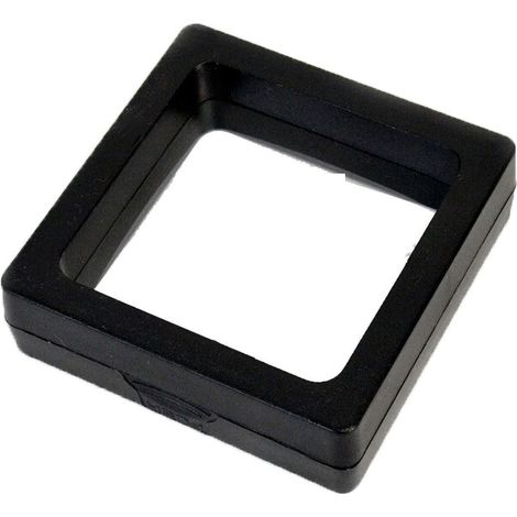 Boîte de rangement pour bijoux en film PE transparent, présentoir flottant 3D, noir, 7 x 7 x 2 cm (1/3)