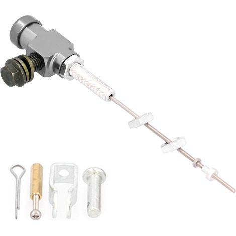 M10x1,25 mm Hydraulischer Kupplungsgeberzylinder aus Aluminiumlegierung – Bremspumpenstange für Motorrad, Quad und Dirtbike, Silber (1/5)