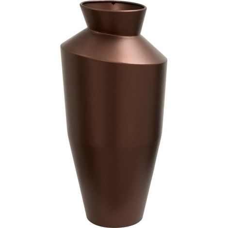Jarrón metálico «Barrel», 40 cm de altura, color chocolate - Atmosphera créateur d'intérieur (1/2)