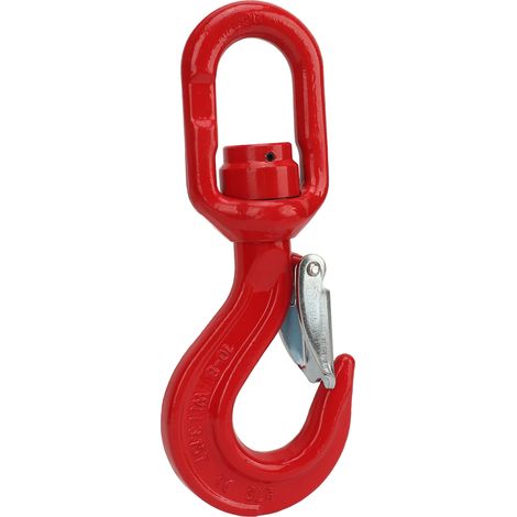 Crochet rotatif pour grue de 3,15 tonnes, élingue de levage universelle robuste en acier allié avec roulement pour palan (1/5)
