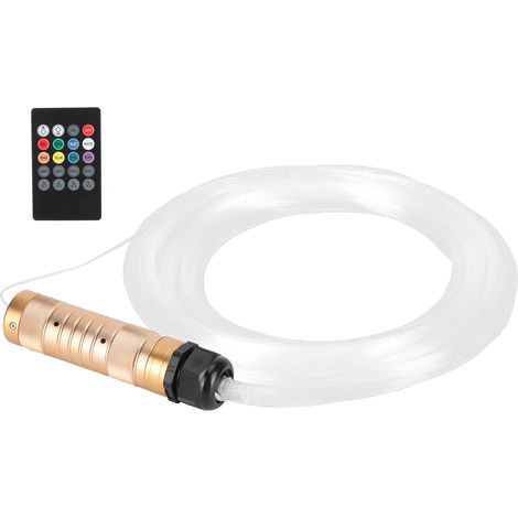 Fibre optique RGBW 10 W avec télécommande, pour décoration de plafond de voiture, KTV ou bar, 0,75 mm x 2 m, 100-240 V. (1/5)