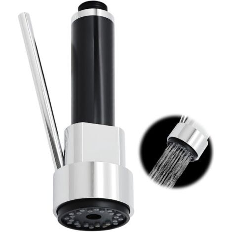 Kitchen Sink Faucet with Pull-Out Sprayer, Modern Design, Universal Spray Head for Sinks, Replacement Kit, Chrome Finish, Single Handle, Compatible with Kitchen and Bathroom (1/5)