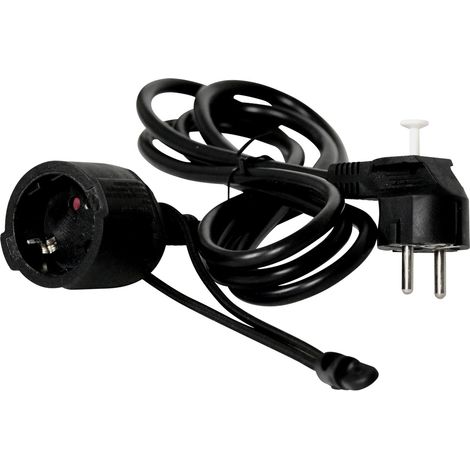 Easyout EO-780780 Strom Verlängerungskabel 16 A Schwarz 2.00 m H05VV-F 3G 1,5 mm² (1/2)