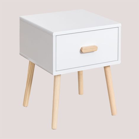 Mesita de noche en MDF y madera de pino Tom Kids SKLUM (1/5)