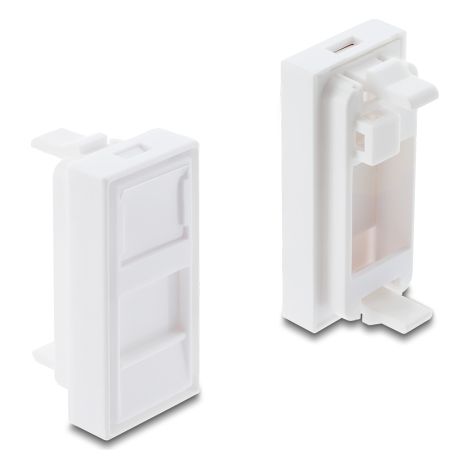 Easy 45 H-Modulblende für Keystone Modul 1 Port mit Staubschutzklappe 22,5 x 45 mm weiß