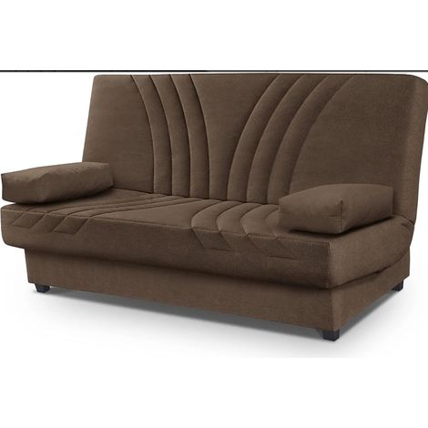 Sofá cama Lourdes en tela gold chocolate. 190cm(ancho) 100cm(fondo) 100cm (alto) (1/2)