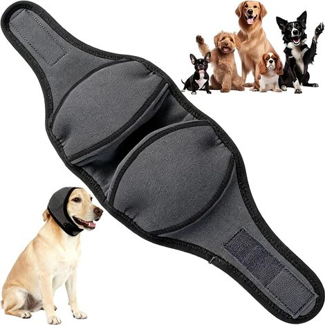 Cache-Oreilles pour Chien, Protège-Oreilles pour Chien Étanche, Snood Chien, Élastique et Étanche Cache Oreille Bandeau Chien Oreille pour Bain, Soulager l'anxiété des Animaux, Anti Bruit (1/5)