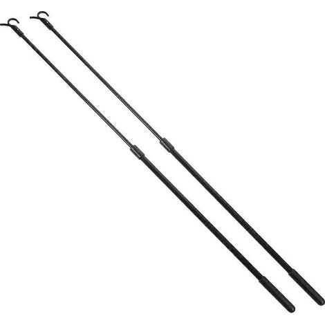 Tringles à rideaux faciles à manipuler par simple pression, en alliage d'aluminium résistant à la compression (lot de 2) (1/5)