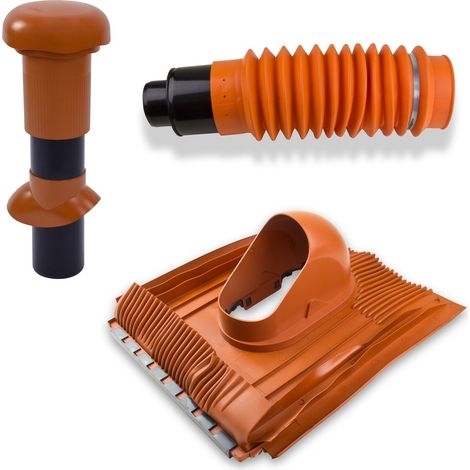 Klöber-Set3 Dachentlüftung DN110 rot Universal Lüftungsziegel
