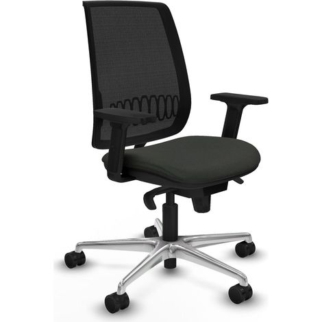 Chaise ergonomique piqueras y crespo Alares noir maille aluminium (1/2)