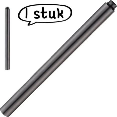 1 asta di prolunga per doccia, asta di prolunga per tubo doccia, accessorio per tubo doccia, rotonda, 30 cm (senza dadi), grigio idrorepellente (1/5)