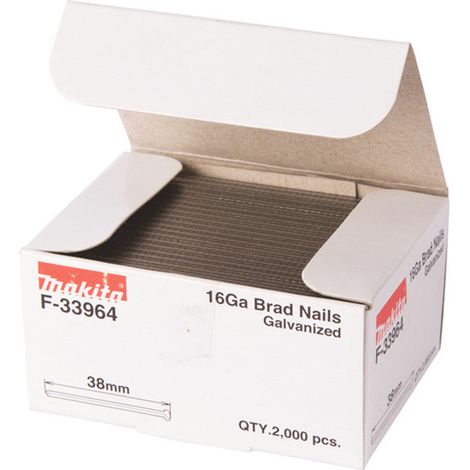 Satz Endnägel Brads 16 Ga Länge 38 mm (2000 Stück) - MAKITA F-33964