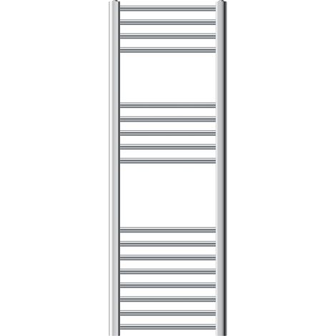 ECD Germany Badheizkörper - 400 x 1200 mm - Chrom - gerade mit Seitenanschluss - Heizkörper Handtuchwärmer Handtuchtrockner