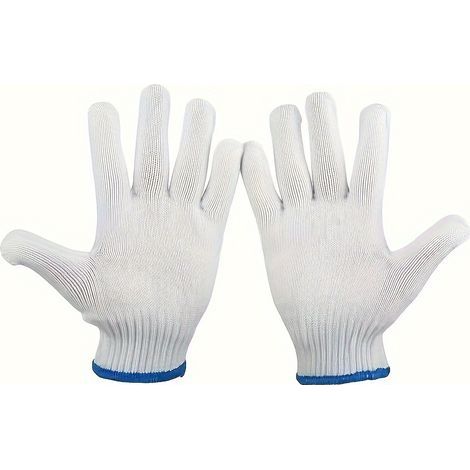 Lot de 5 Paires de Gants de Travail Épais et Résistants Confortables & Respirants, Polyester Durable, Lavables en Machine, Usage Intérieur et Extérieur, Jardinage, Bricolage, Entretien (1/4)