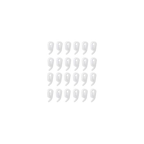 Juego de 50 ganchos universales para cortinas - Aptos para cortinas de ducha, puerta y ventana (2,8 x 1,2 cm) - Crezuo (1/5)