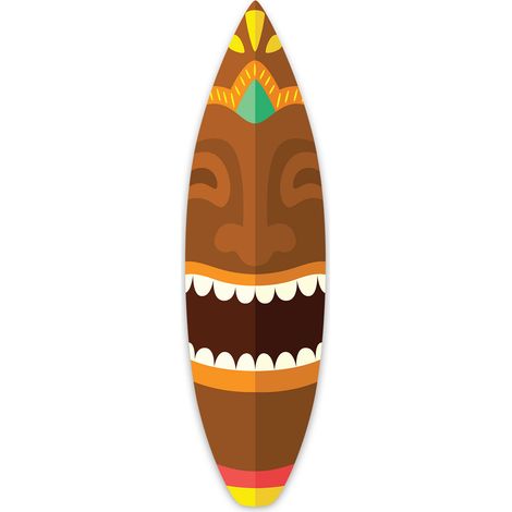 Planche de surf décorative masque tiki (1/4)