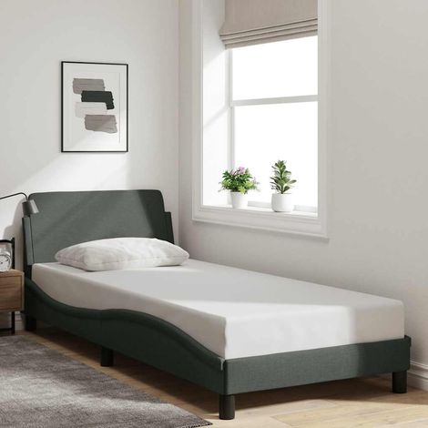 Bettgestell "Dover" Dunkelgrau 80x200 cm Stoff (1/5)