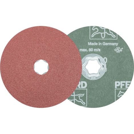 PFERD TOOLS COMBICLICK Korund Fiberscheibe Ø 125 mm A60 für universelle Anwendungen (10) 10 Stk (1/5)