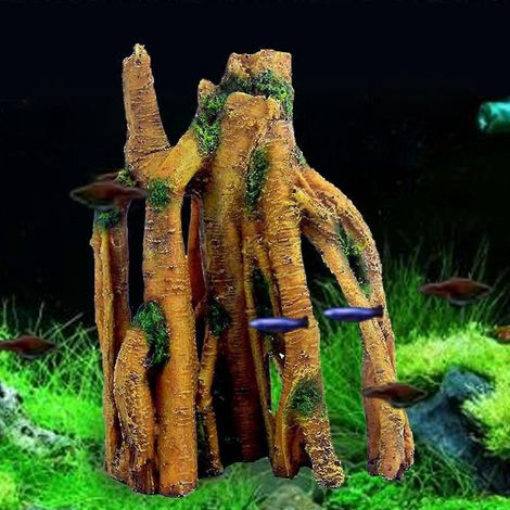 Arbre artificiel en bois flotté, décoration pour aquarium, paysage sous-marin, poissons, ornement pour aquarium (1/4)