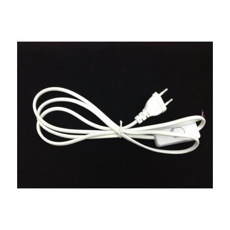 Câble d'alimentation avec interrupteur 1. 5m 220V BLANC - Blanc - SILUMEN