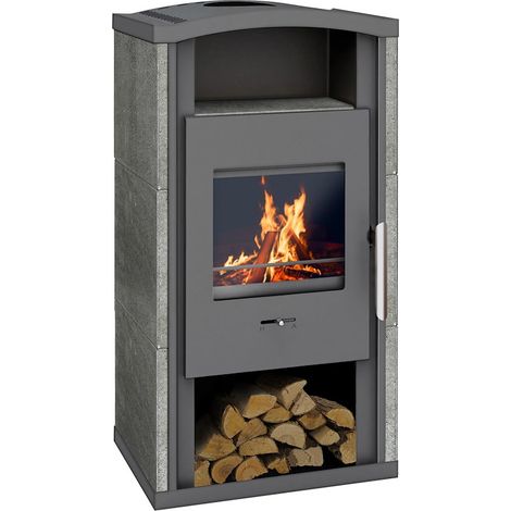 Kaminofen Typ10842-Gron gussgr.Naturstein 6kW