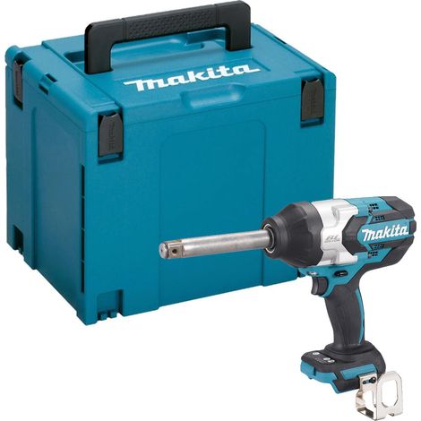 Makita DTW1005ZJ 18V LXT 3/4inch Square Drive Brushless Impact Wrench with Long Anvil - Body Only & Makpac 4 Case