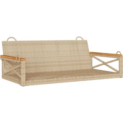 Maison Exclusive - Hängebank Beige 109x62x40 cm Poly Rattan