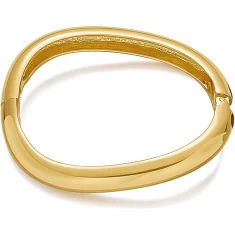 Bracelets joncs irréguliers en or pour femmes, bracelets manchettes tendance à charnière, bracelets épais en or, bracelets minimalistes pour poignet et bras (1/5)