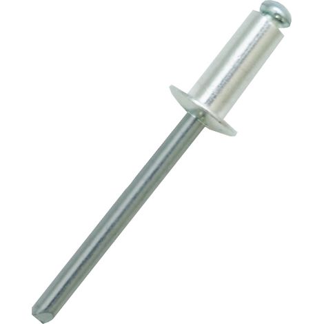 Rivet Aluminium Argent longueur 14mm diamètre 3.2mm ( Prix pour Sachet de 100 )