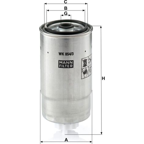 Filtre à carburant Mann Filter WK854/3