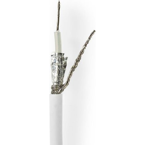 Cable coaxial en bobina rg58cu 50 ohmios doble blindaje tce 500 metros coaxial pvc blanco caja de regalo (1/2)