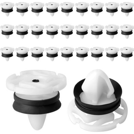Clips de Fixation Voiture 30 Pièces Universal Rivet Plastique pour Auto Voitures Panneaux de Portes OEM 7703077476 Grande Taille Clips de Fixation Attaches Garniture pour Peugeot Renault Clio Citroen (1/5)
