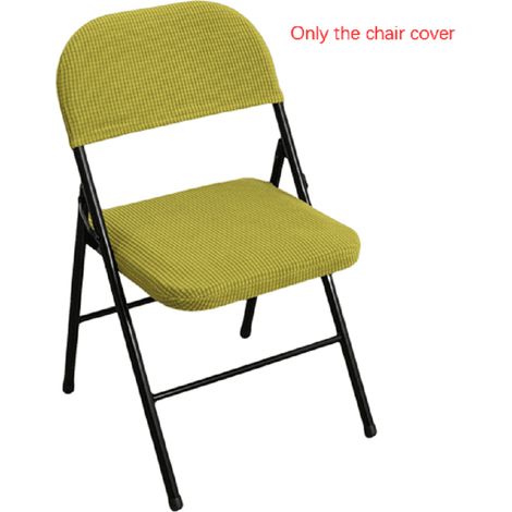 Housse De Chaise Pliante - Polyester Élastique - Pour Dossier Et Assise - Vert - 2 Pièces (1/5)