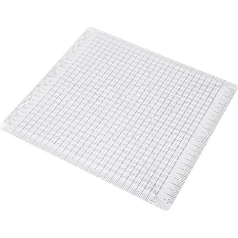 Gabarit de patchwork 12,5 x 12,5 pouces, en acrylique transparent bicolore, multifonctionnel, pour la couture et le patchwork. (1/5)