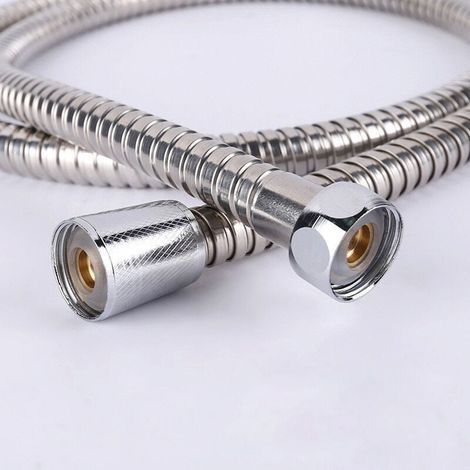 Flexible de douchePRISMA Flexible de douche INOX 200cm MADE avec double protection anti-torsion. Tuyau de douche résistant à la torsion, avec protection contre les coudes. (1/3)