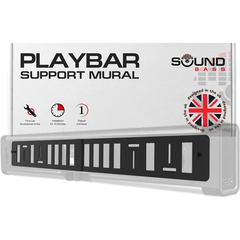 Sound Bass Playbar Wall Mount Kit with Mounting Accessories  Only compatible with Play Bar Soundbar, Stand includes all hardware, Designed in the UK by Soundbass (1/5)