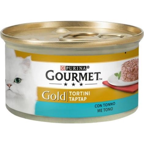 Purina Cat Gourmet Gold Tortini con Tonno - Purina Cat Gourmet Gold Tortini con Tonno - Lattina Da 85 Gr