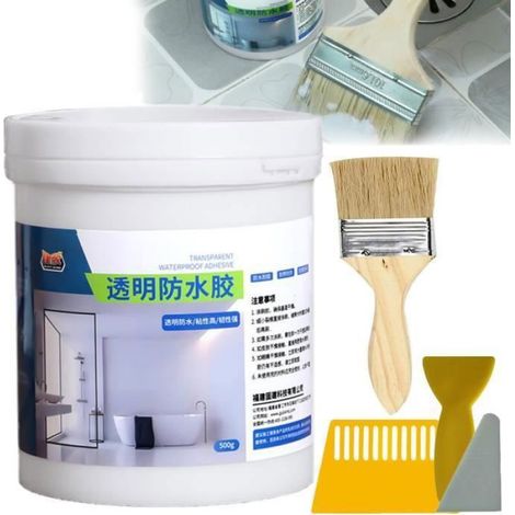 Colle Étanche Transparente - Pour Salle De Bain - Sans Trace - 300 g (1/5)