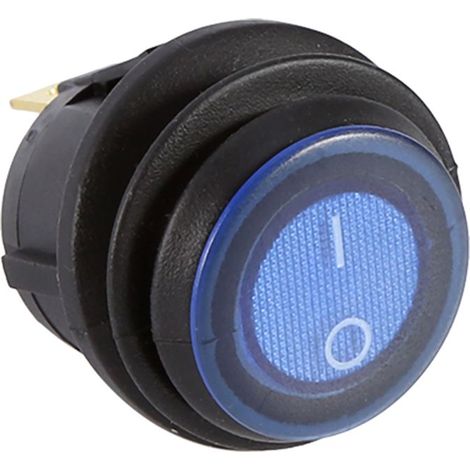 GARRYFIZH Interrupteur rond durable 12 V 16 A 3 broches Kyhole Slot voiture marche/arrêt pour lumières de dôme de châssis clignotantes (1/5)