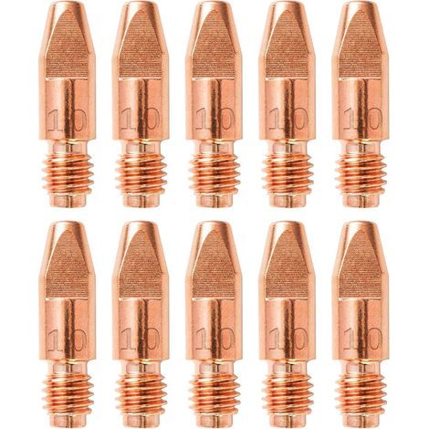 10PCS MIG MB 36KD Accessoires de Soudage 1,0MM Pièces d'usure Pointe de Contact Buses de Soudage 0.040" Torche de Soudage Embout de Contact M8x30mm Accessoires pour Poste à Souder Consommables (1/5)