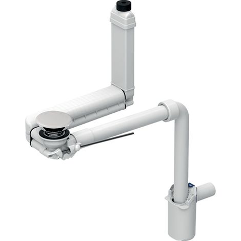 Connexion gain de place ONE WT Clou avec levier, siphon d32 et couvercle en céramique. (1/4)